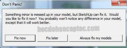 Tổng hợp những lỗi thường gặp trong Sketchup và cách khắc phục