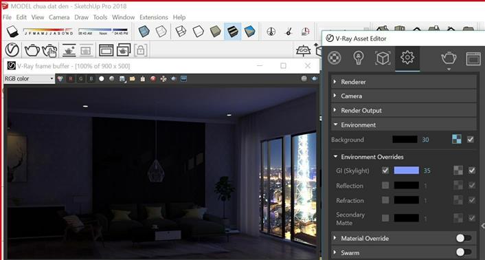 Các thông số đèn trong vray 3.6