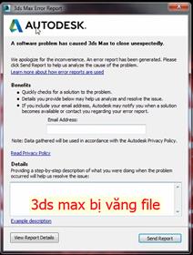 3ds max bị văng file