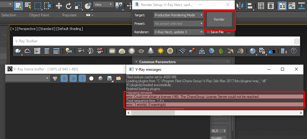 3ds max không render file được
