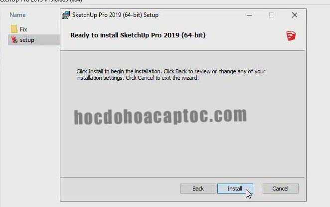 Hướng dẫn cài đặt Sketchup 2019