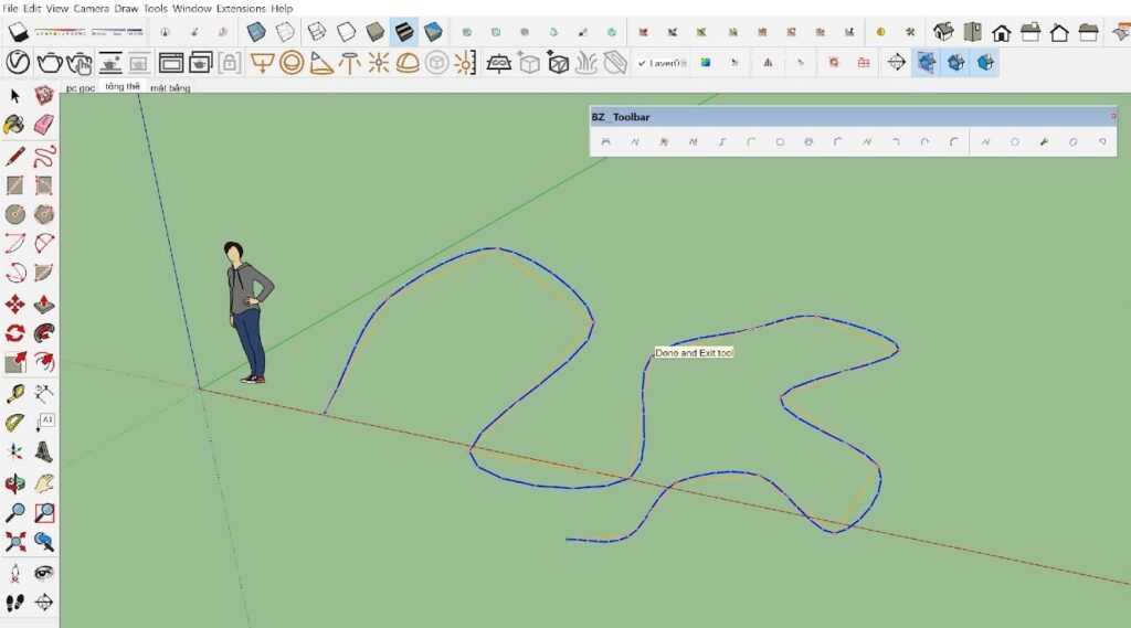 Hướng dẫn sử dụng plugin PLUGIN BZ TOOL BAR trong sketchup
