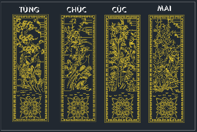 File CNC Tùng Chúc Cúc Mai cực đẹp