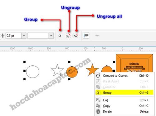 Các lệnh hay sử dụng trong CorelDRAW