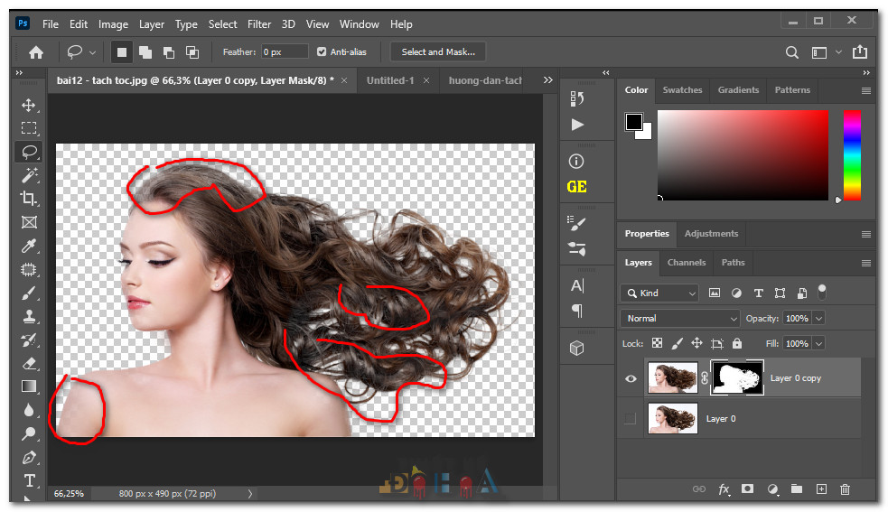Hướng dẫn tách tóc trong photoshop hiệu quả