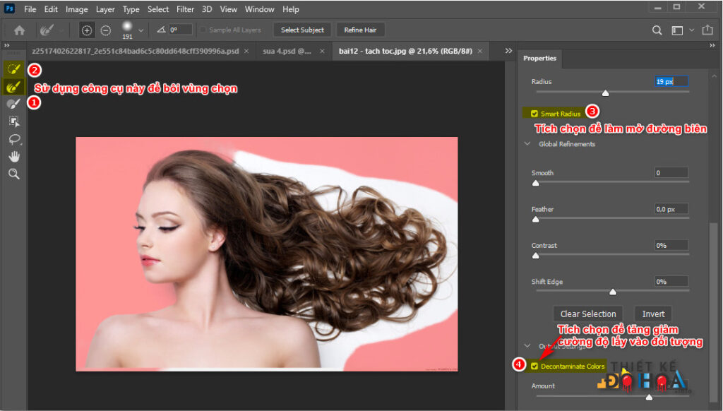 Hướng dẫn tách tóc trong photoshop hiệu quả