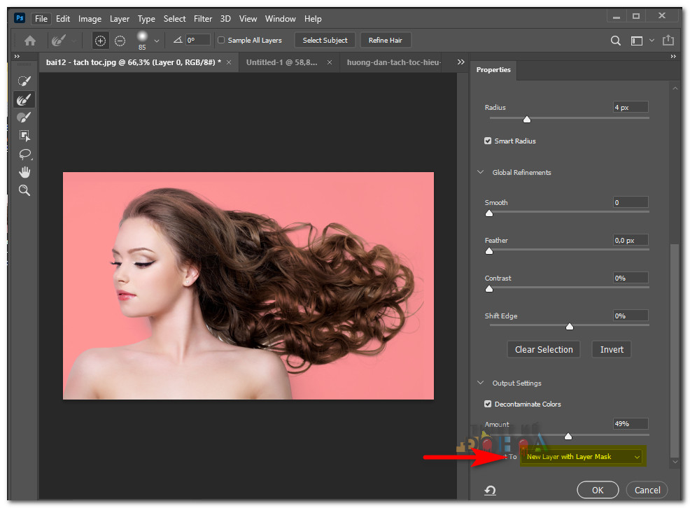 Hướng dẫn tách tóc trong photoshop hiệu quả