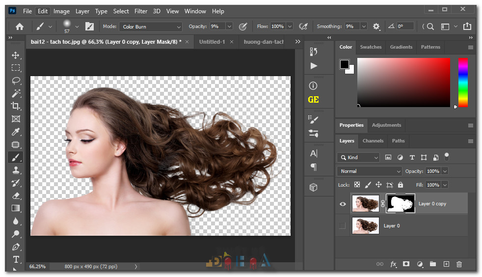 Hướng dẫn tách tóc trong photoshop hiệu quả