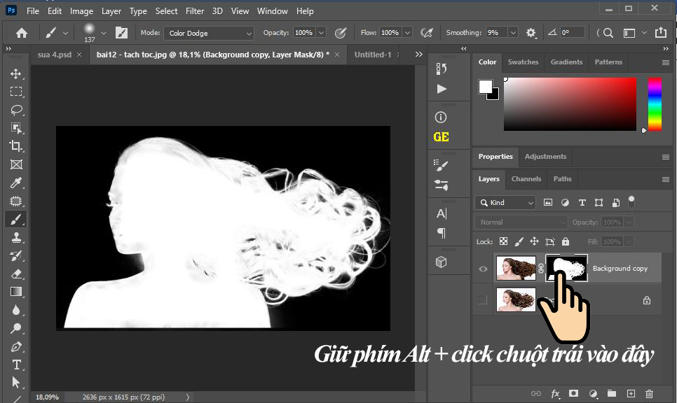 Hướng dẫn tách tóc trong photoshop hiệu quả
