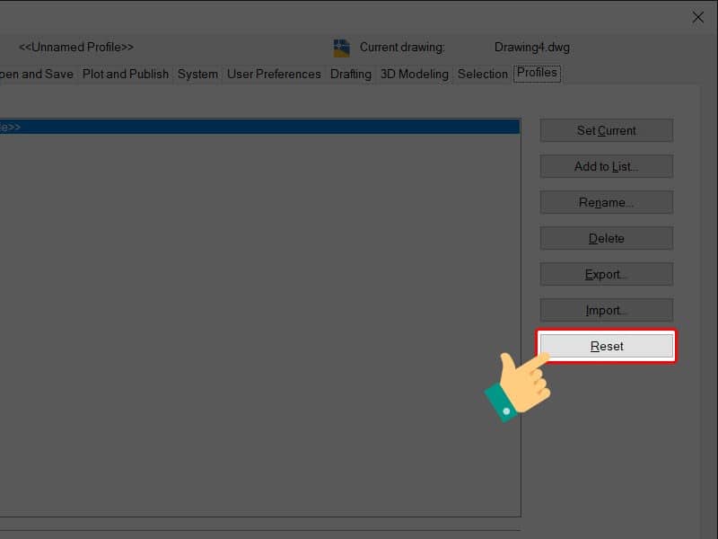 Các cách khôi phục Autocad về mặc định hết bị lỗi