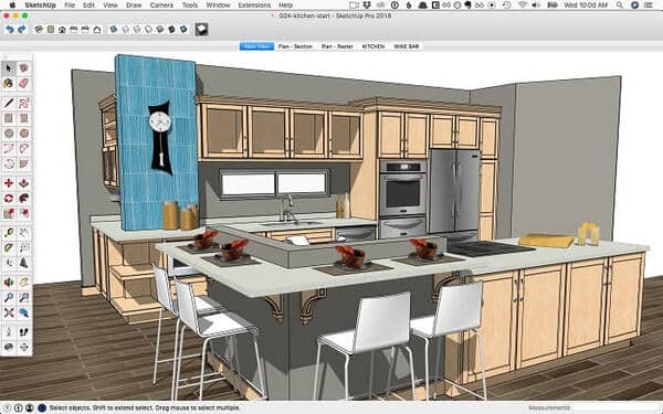 Giao diện phần mềm Sketchup