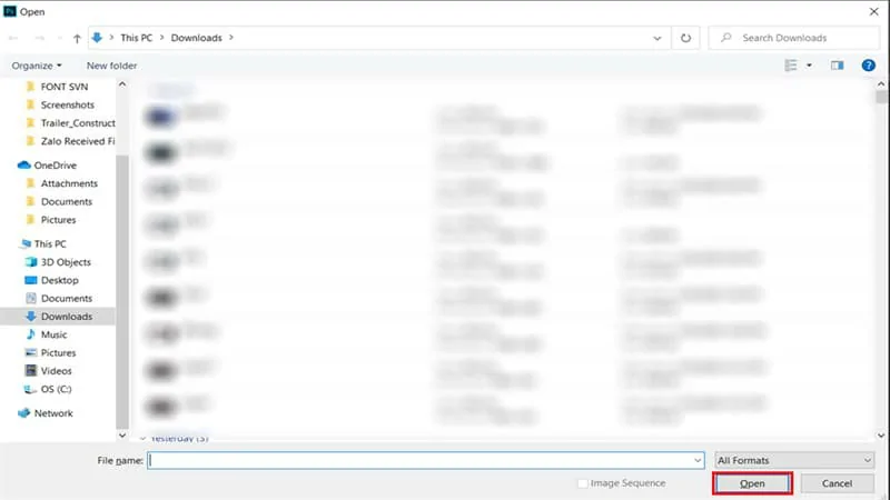 Hướng dẫn sử dụng Photoshop cho người mới bắt đầu Mở một file để làm việc trên photoshop