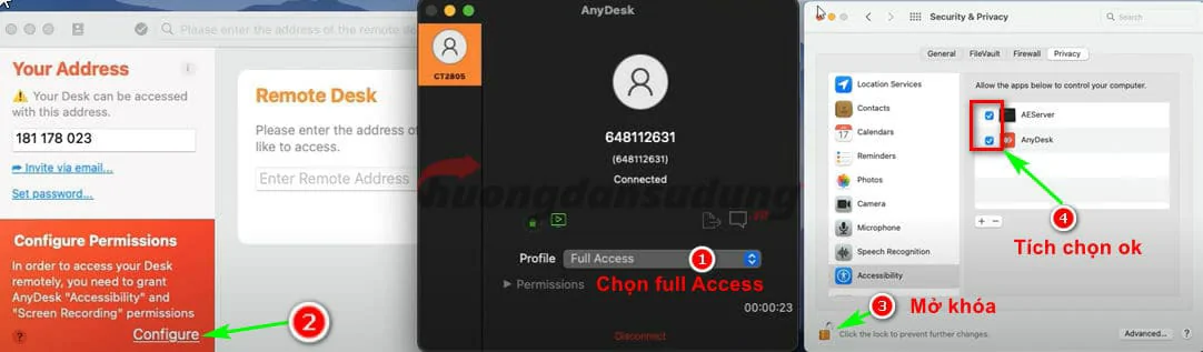 Dịch vụ cài macbook online Cách cài anydesk