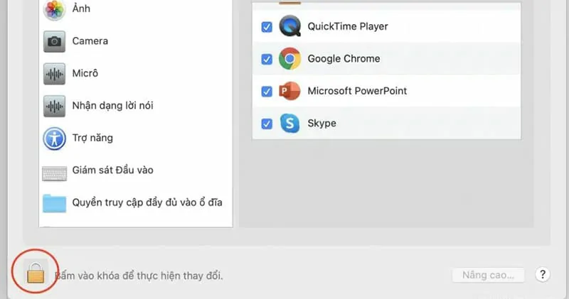 Dịch vụ cài macbook online 3. Mở khóa để setting