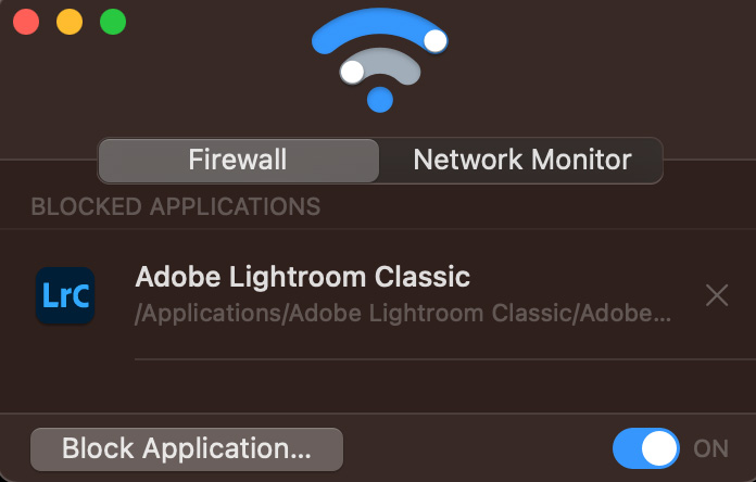 Thêm ứng dụng chặn internet