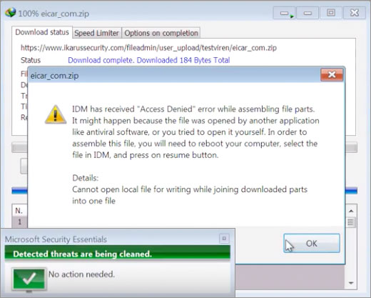 Kiểm tra phần mềm chống vi-rút trong Internet Download Manager