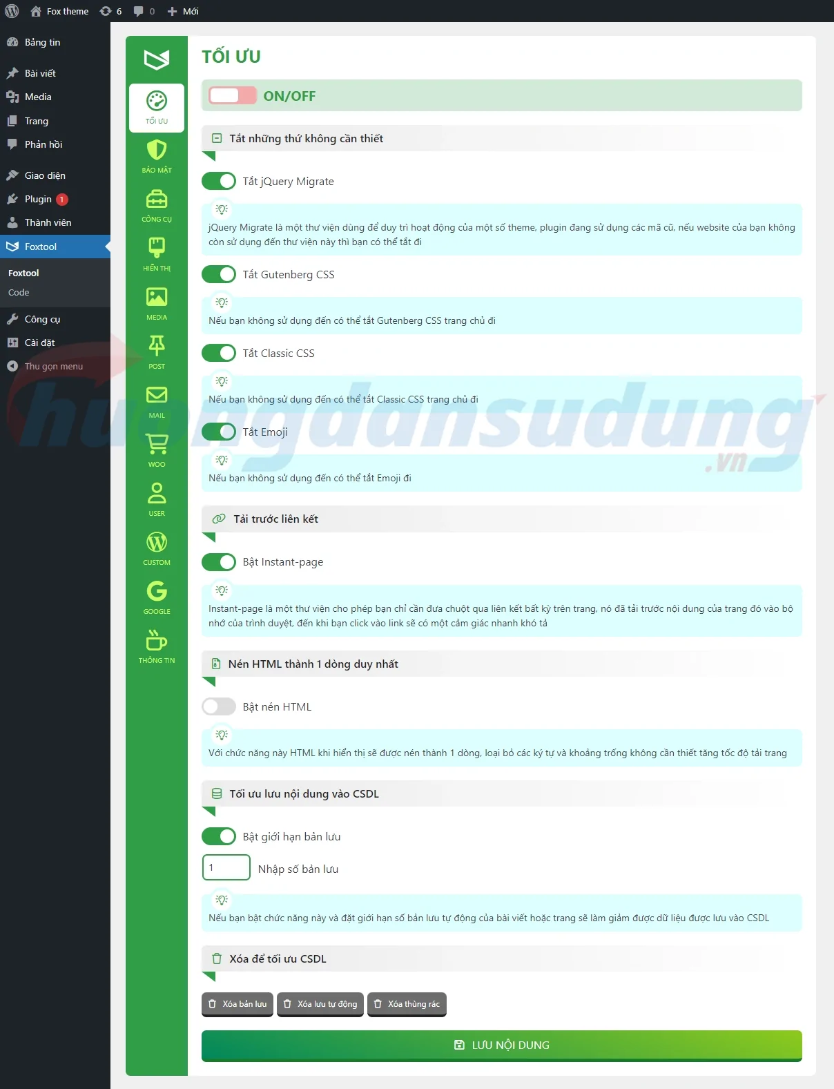 Plugin Foxtool bộ công cụ cần phải có cho 1 website foxtool
