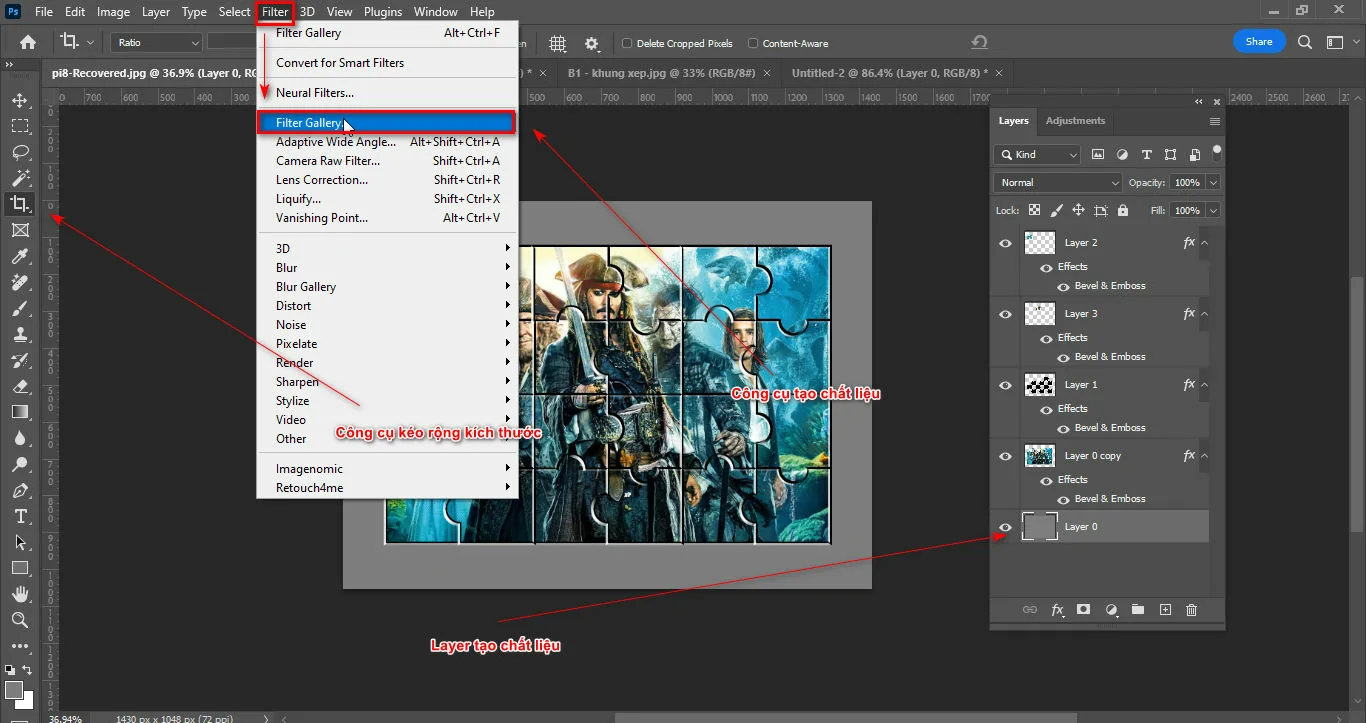 Cách tạo khung xếp trong photoshop Cách tạo khung xếp trong photoshop