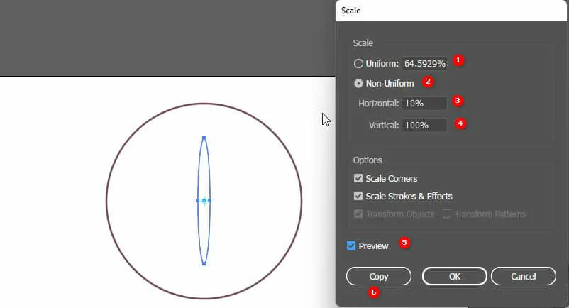Hướng dẫn sử dụng công cụ Scale tool của illustrator công cụ Scale tool của illustrator