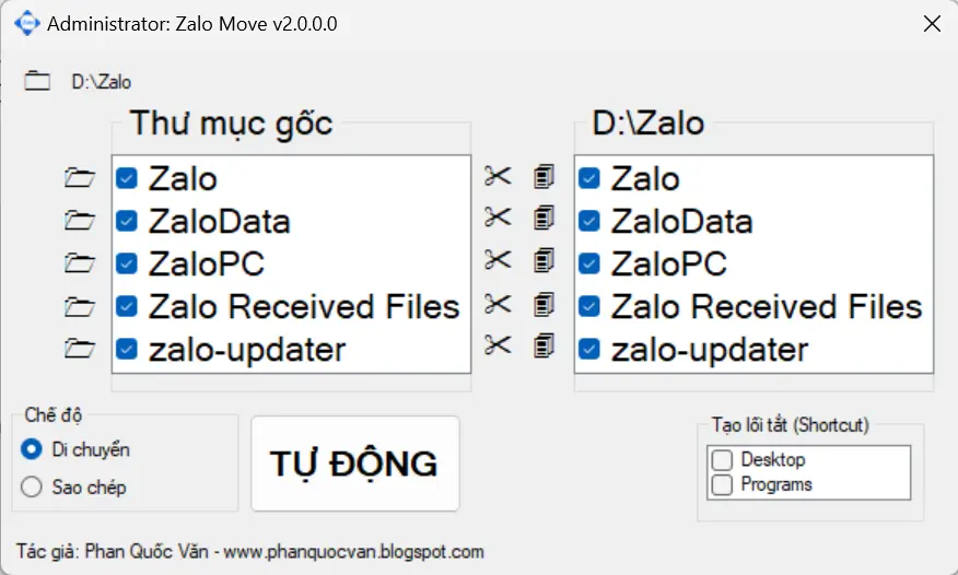Zalo Move phần mềm khắc phục chiếm dung lượng ổ C hiệu quả Zalo Move phần mềm khắc phục chiếm dung lượng ổ C hiệu quả