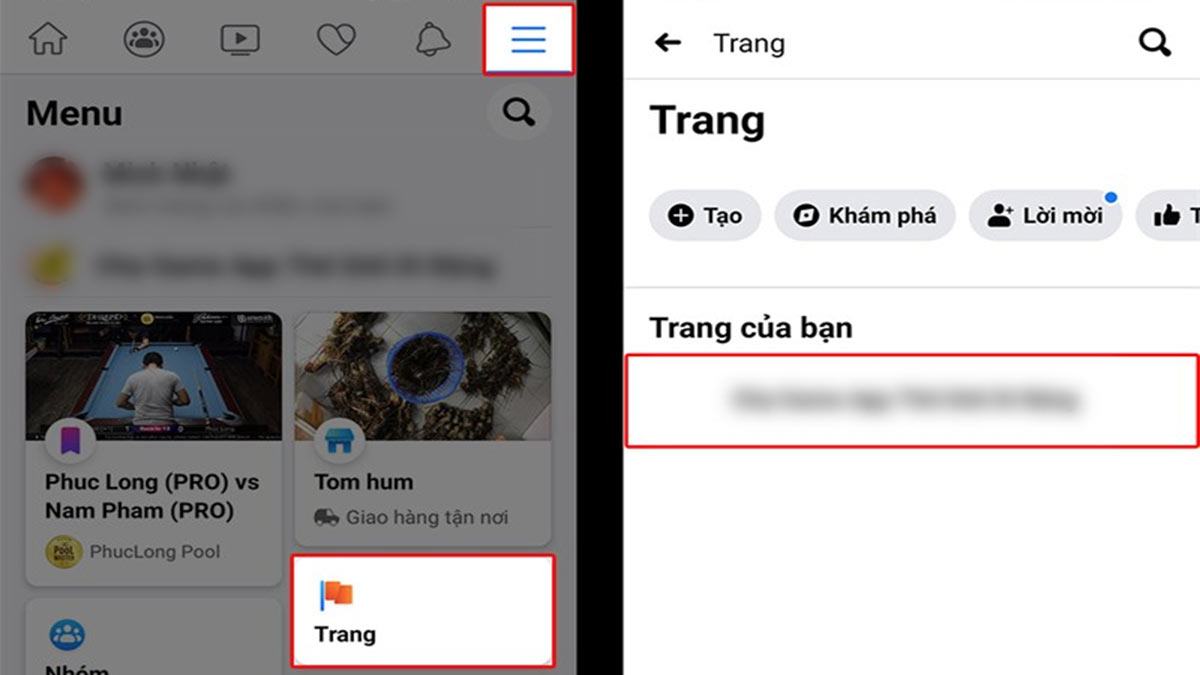 Cách thêm quản trị viên cho page Facebook trên điện thoại bước 1